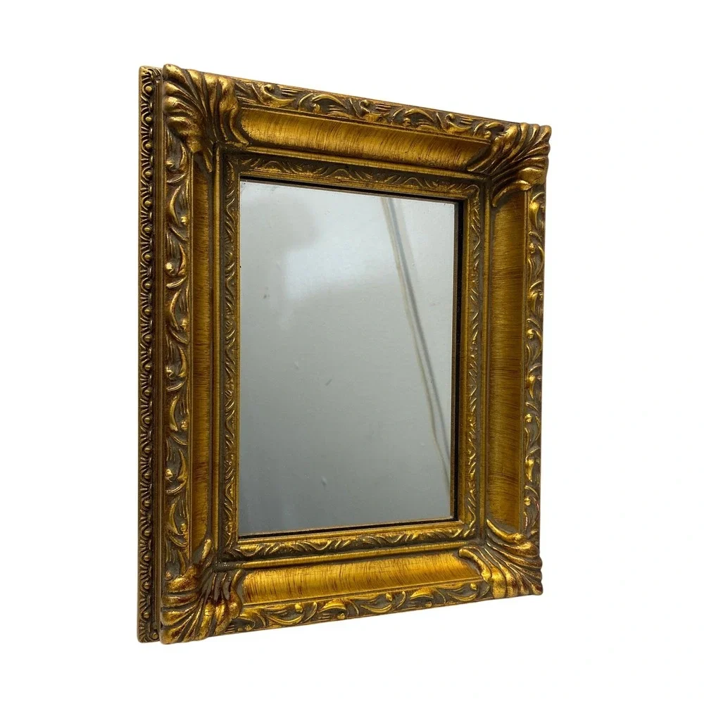 Unbranded Ornate Gold Wall Mirror 8x10 Gold Good Shadowbox Baroque Style 15810